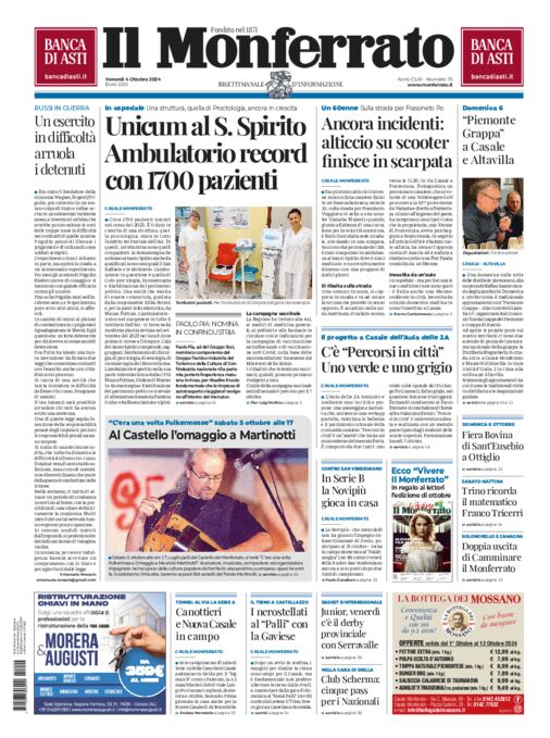 Il Monferrato - Edizione 75 del 04/10/2024